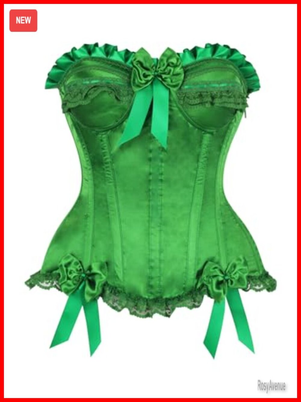 Daisy Corsets Steel Boned Satin Burlesque Corset Top Overbust